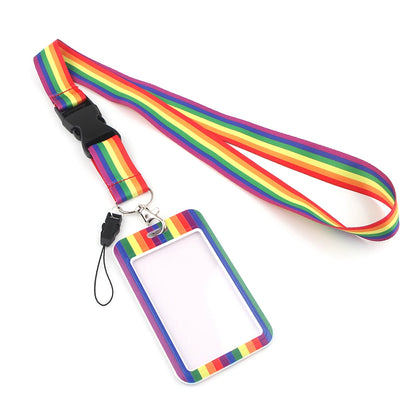 LGBT Gay Rainbow Strap Lanyard for Card ID Badge, Key Chain Key DZ1279