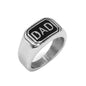Classic Dad Ring Stainless Steel Engraved DAD Biker Men's Jewelry Father's Day Gift SWR1002
