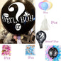 1 Set Giant Boy Or Girl Gender Reveal Black Latex Baby Shower Confetti Ballons