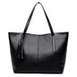 Ladies Large Capacity Handbags Women Retro Tassel Design Tote Luxury Brand PU Leather Shoulder Bag Female Top Handle Sac A Main