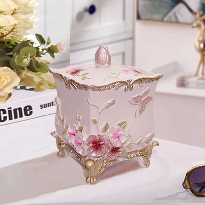 Five-piece Bathroom Set European Wash Accessories Set Bathroom supplies Kit Wedding Gift Set Bathroom Tray Makeup Mirror Tissue