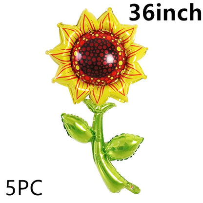 5PC Sunflower Daisy Rose Tulip Helium foil balloons Theme party decoration Mother's valentinesDay wedding Birthday dcorations