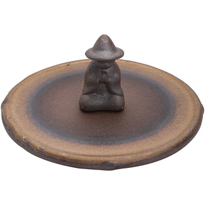 Japanese Gilding Iron Glaze Incense Holder Set Coil Burner Aromatherapy Furnace Incense Plate Mosquito Coil Bracket Diffuser