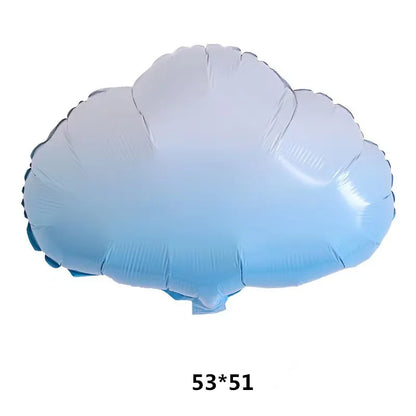New large cloud rainbow series aluminum film balloon children's toy birthday party kindergarten classroom decoration supplies