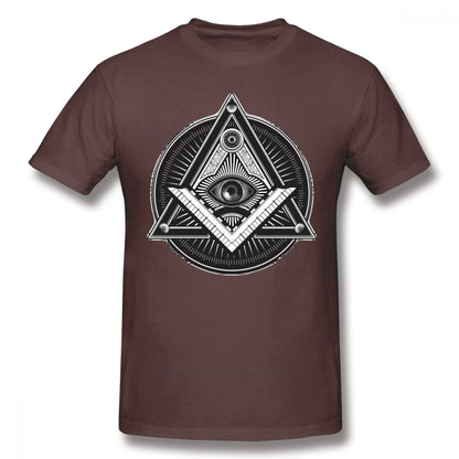 Illuminati T Shirt Illuminati T-Shirt Classic Short Sleeves Tee Shirt Graphic 3xl Male Funny 100% Cotton Tshirt