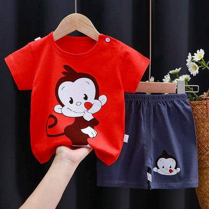 Kids Clothes Set Baby Boy/Girl T-Shirt + Shorts Summer Clothing