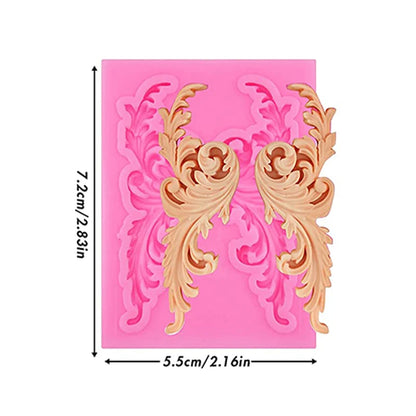 Baroque Style Curlicues Scroll Lace Fondant Silicone Mold Cake Border Decoration Cupcake Top Decoration Mold