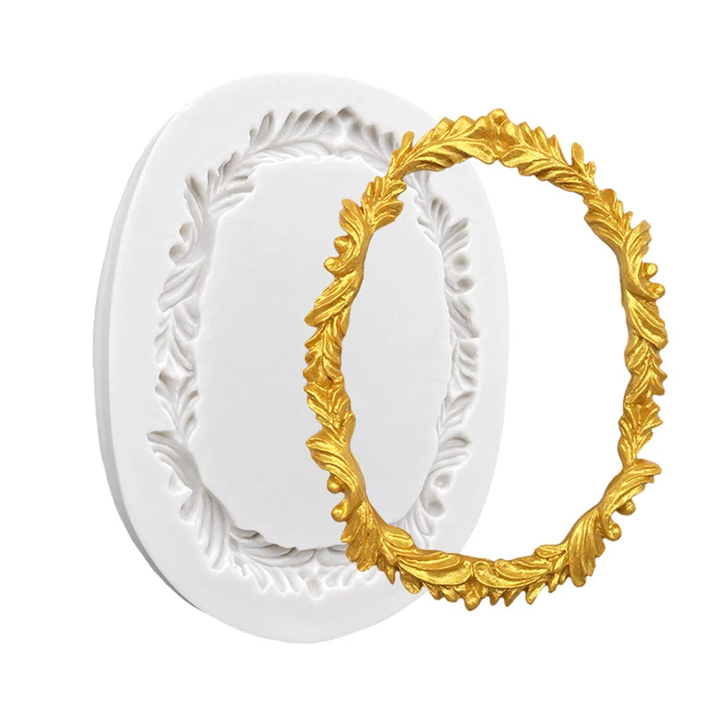 Photo Frame Mirror Silicone Mold Resin Tools Sugarcraft Cupcake Baking Mold Fondant Cake Decorating Tools
