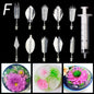 14 style 3D Gelatin Cake  Mold Jelly Art Pudding Flowers Stainless Steel Nozzle Syringe  Needle Kit Cake Decorating Tools