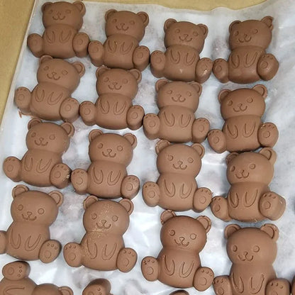 Teddy Bear Silicone Mold Cute Cartoon Animal Chocolate Cake Jello Baking Mould For Handmade DIY Soap Candy Ice Cube Making Tools