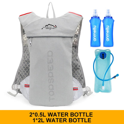 Outdoor Trail Running 5L Ultralight Backpack Hydration Jogging Vest Men Breathable Marathon Bicycle Bag Water Bottle 500ML