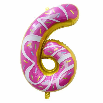 32Inch Donut globos Foil Balloon Fruit Ice Cream Helium Balloon Birthday Party Decoration Kids Toy Sweet Digital baby shower