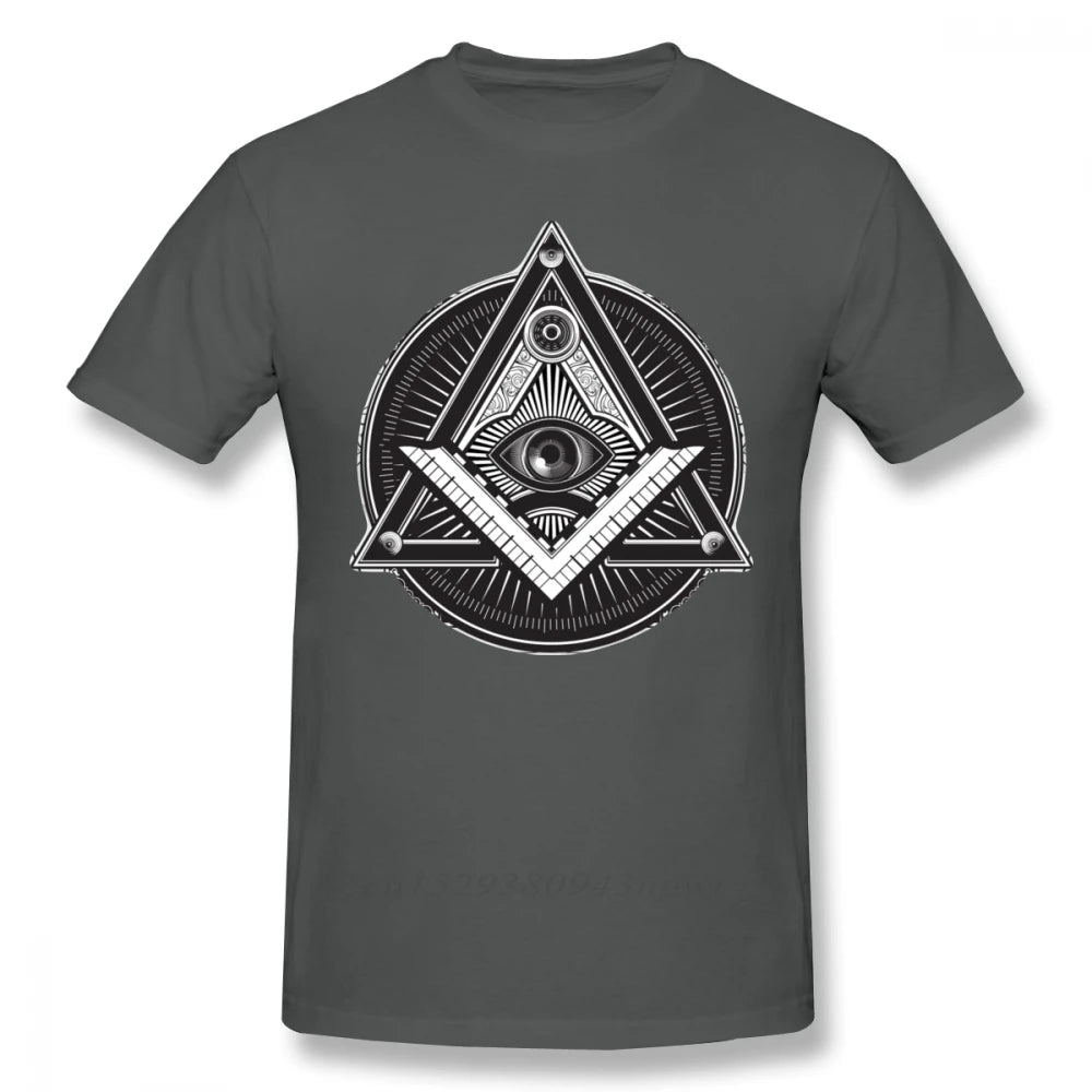 Illuminati T Shirt Illuminati T-Shirt Classic Short Sleeves Tee Shirt Graphic 3xl Male Funny 100% Cotton Tshirt