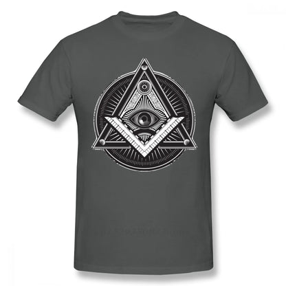 Illuminati T Shirt Illuminati T-Shirt Classic Short Sleeves Tee Shirt Graphic 3xl Male Funny 100% Cotton Tshirt