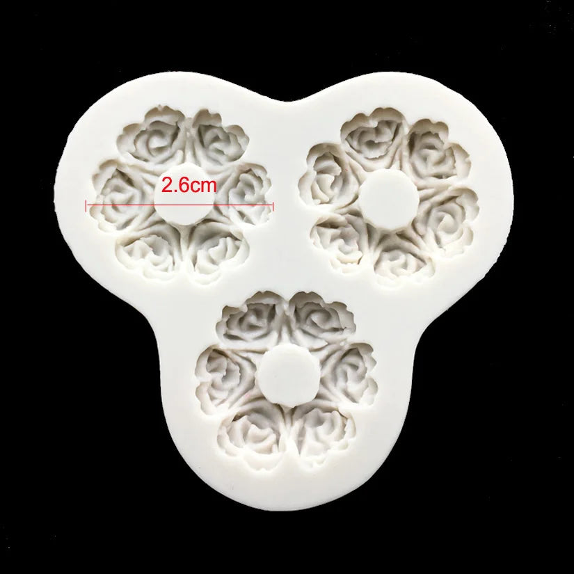 Rose Silicone Sugarcraft Mold Chocolate Cupcake Baking Fondant Cake Decorating Tools
