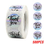 500pcs Rainbow Laser Thank You Stickers 1inch Small Business Stickers Adhesive Labels for Boutiques Wrapping Supplies