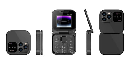 I16 Pro Dual Sim Non-Smartphone I16 Flip Phone Button Elderly 2g Phone  Feature F15 Mini Folding Mobile Phone