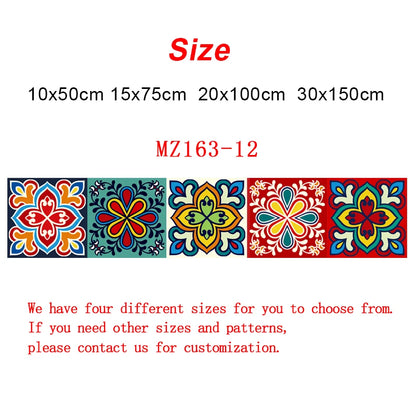 Colorful Pattern Ceramic Tiles Wall Sticker Tables Bathroom Kitchen Home Decor Wall Decals Waterproof Peel & Stick PVC Art Mural