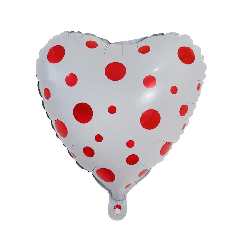 50‑Pack 18" Valentine’s Day Heart Foil Balloons – “I Love You” Helium Wedding & Romantic Party Decorations