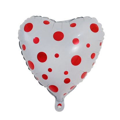 50‑Pack 18" Valentine’s Day Heart Foil Balloons – “I Love You” Helium Wedding & Romantic Party Decorations