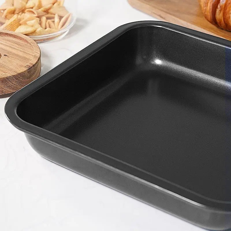 7.5" Square Non‑Stick Carbon Steel Baking Tray – Cake, Bread & Pizza Pan