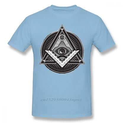 Illuminati T Shirt Illuminati T-Shirt Classic Short Sleeves Tee Shirt Graphic 3xl Male Funny 100% Cotton Tshirt