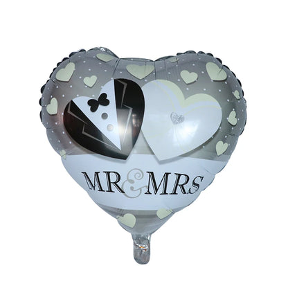 50‑Pack 18" Valentine’s Day Heart Foil Balloons – “I Love You” Helium Wedding & Romantic Party Decorations