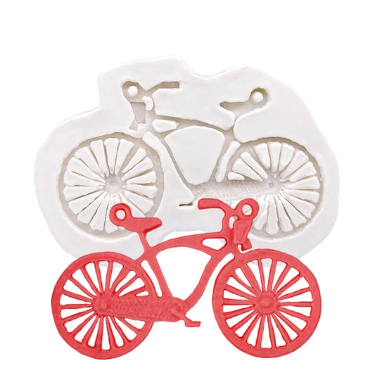Bicycle Bike Silicone Mold Sugarcraft Cupcake Baking Mold Resin Tools Fondant Cake Decorating Tools