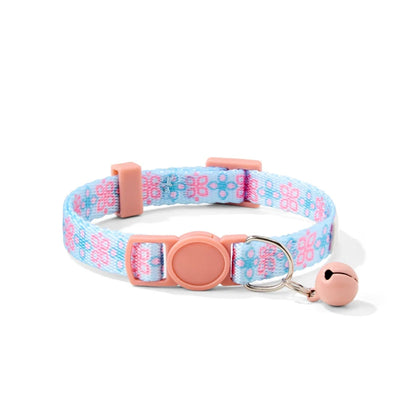 Wholesale Modern Luxury Polyester Pet Collar Anti-Suffocation Safety Buckle Rivet Customizable Bell Tag Accessories for Cats