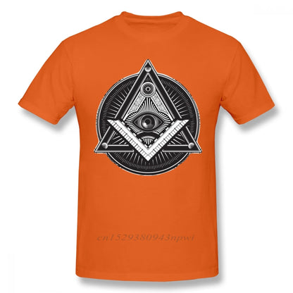 Illuminati T Shirt Illuminati T-Shirt Classic Short Sleeves Tee Shirt Graphic 3xl Male Funny 100% Cotton Tshirt
