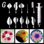 14 style 3D Gelatin Cake  Mold Jelly Art Pudding Flowers Stainless Steel Nozzle Syringe  Needle Kit Cake Decorating Tools