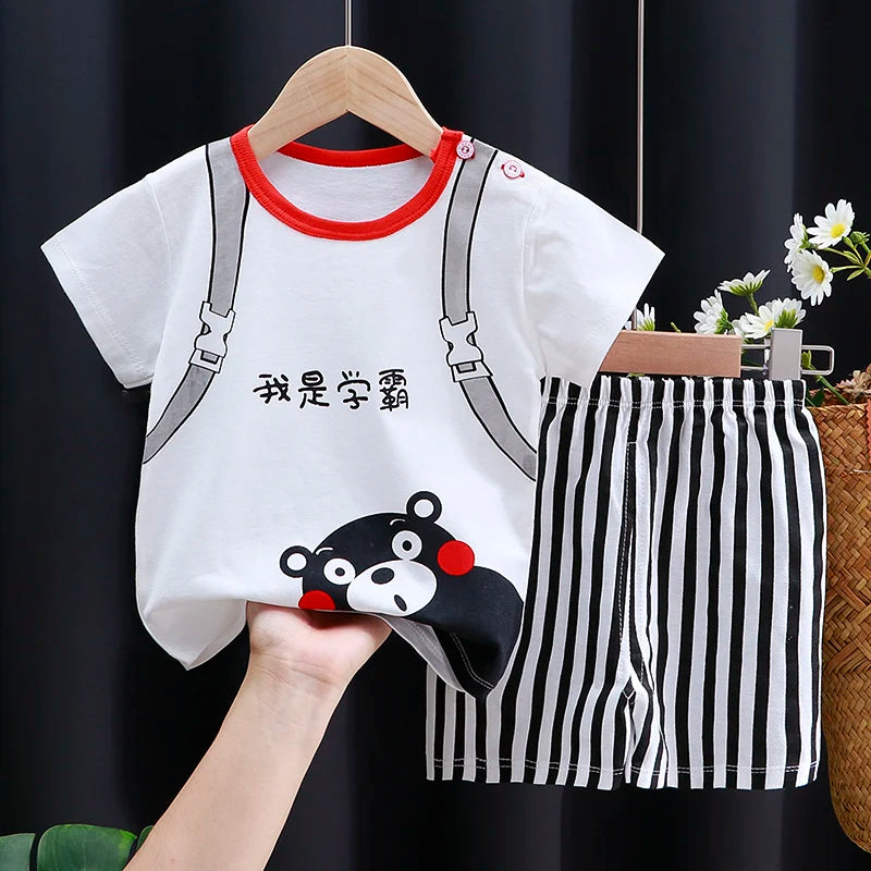 Kids Clothes Set Baby Boy/Girl T-Shirt + Shorts Summer Clothing