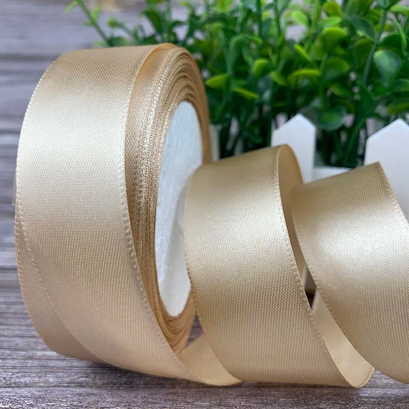 25 Yards/Roll Satin Ribbons For Crafts Bow Handmade Gift Wrapping Christmas Wedding Decorative Ribbon 6/10/15/20/25/40/50mm