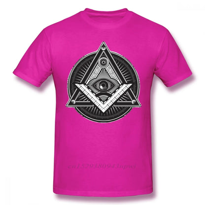 Illuminati T Shirt Illuminati T-Shirt Classic Short Sleeves Tee Shirt Graphic 3xl Male Funny 100% Cotton Tshirt