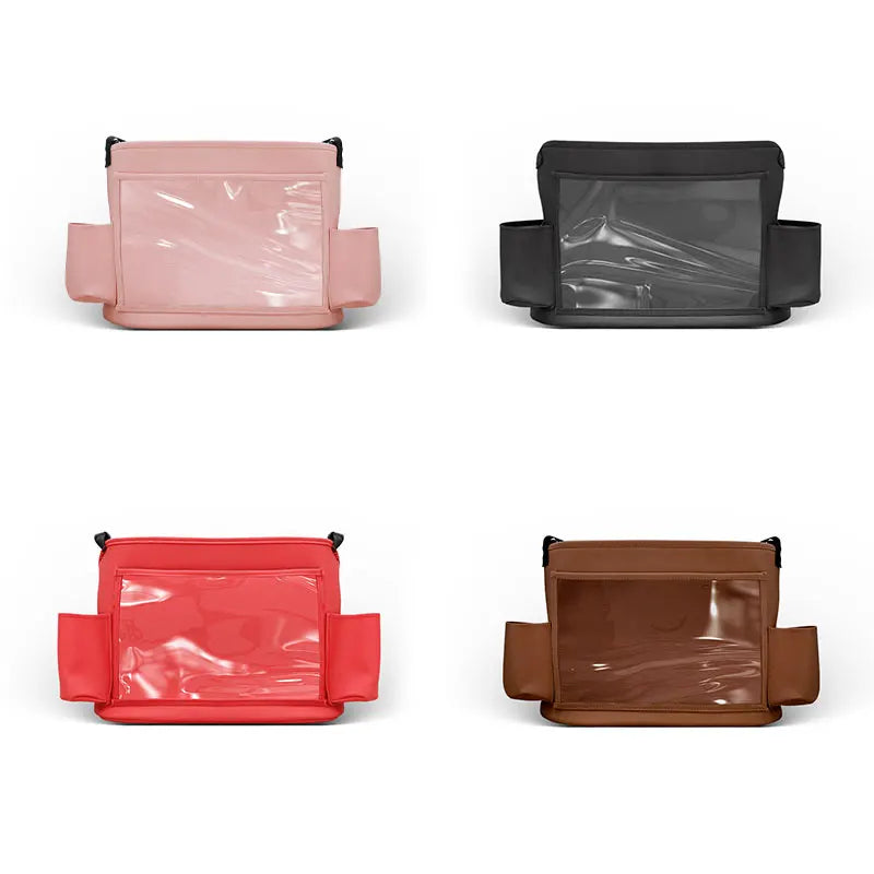 Newest Car Handbag Holder Interior Seat Middle Storage Bag PU Leather Auto Handbag Support Universal Rear Seat Ipad Phone Holder