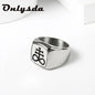Vintage Lucifer Sigil Rock Ring – 316L Stainless Steel Seal