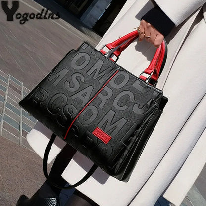 PU Leather Ladies Luxury Designer Large Capacity Shoulder Bag