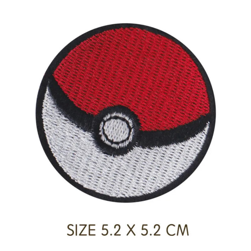 30‑Style Pokemon Embroidery Cloth Patches – Pikachu & Cartoon Iron‑On/Sew‑On Appliques for DIY Clothing