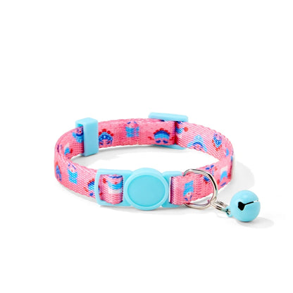 Wholesale Modern Luxury Polyester Pet Collar Anti-Suffocation Safety Buckle Rivet Customizable Bell Tag Accessories for Cats