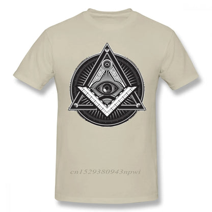 Illuminati T Shirt Illuminati T-Shirt Classic Short Sleeves Tee Shirt Graphic 3xl Male Funny 100% Cotton Tshirt