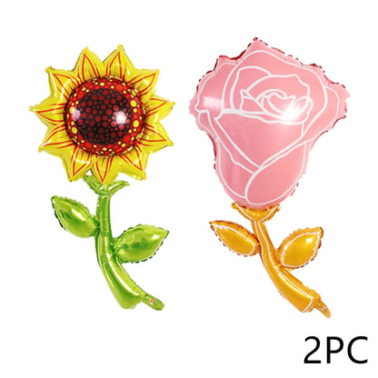 5PC Sunflower Daisy Rose Tulip Helium foil balloons Theme party decoration Mother's valentinesDay wedding Birthday dcorations