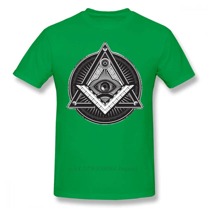 Illuminati T Shirt Illuminati T-Shirt Classic Short Sleeves Tee Shirt Graphic 3xl Male Funny 100% Cotton Tshirt