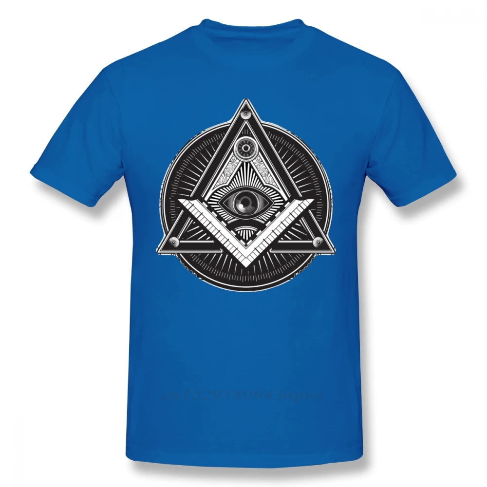 Illuminati T Shirt Illuminati T-Shirt Classic Short Sleeves Tee Shirt Graphic 3xl Male Funny 100% Cotton Tshirt