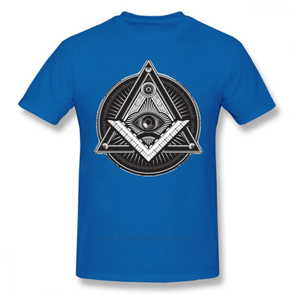 Illuminati T Shirt Illuminati T-Shirt Classic Short Sleeves Tee Shirt Graphic 3xl Male Funny 100% Cotton Tshirt