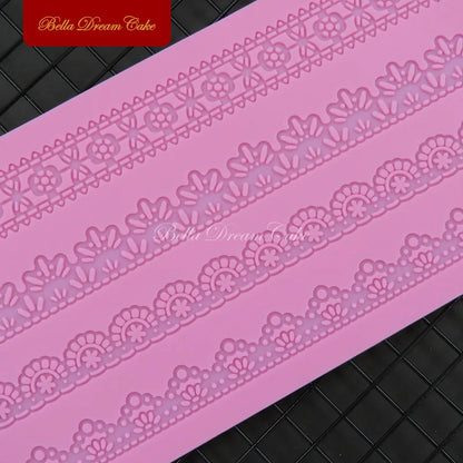 Sugracraft Lace Mold Cake Border Decoration Lace Mat for Fondant Wedding Cake Decorating Cake Decorating Tools Bakeware