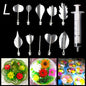 14 style 3D Gelatin Cake  Mold Jelly Art Pudding Flowers Stainless Steel Nozzle Syringe  Needle Kit Cake Decorating Tools