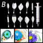 14 style 3D Gelatin Cake  Mold Jelly Art Pudding Flowers Stainless Steel Nozzle Syringe  Needle Kit Cake Decorating Tools