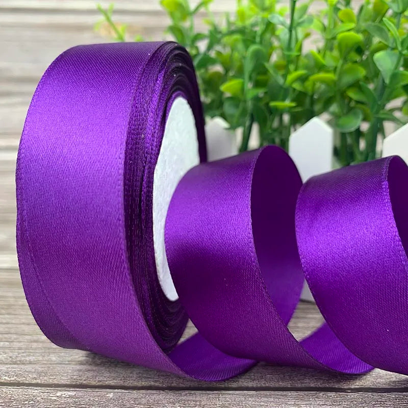 25 Yards/Roll Satin Ribbons For Crafts Bow Handmade Gift Wrapping Christmas Wedding Decorative Ribbon 6/10/15/20/25/40/50mm