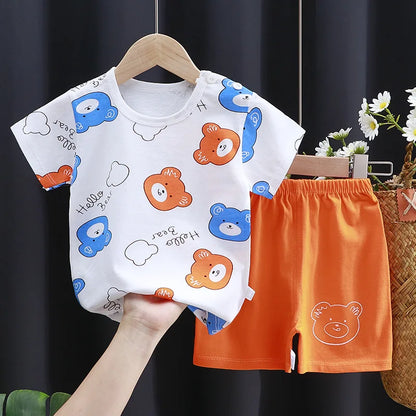Kids Clothes Set Baby Boy/Girl T-Shirt + Shorts Summer Clothing