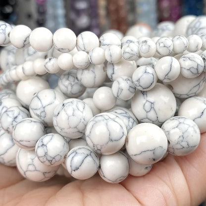 Natural Stone Beads 4-10mm Amethysts Lava Turquoises Agates Jades Garnet Quartzs Beads For Jewelry Making DIY Bracelet Necklace